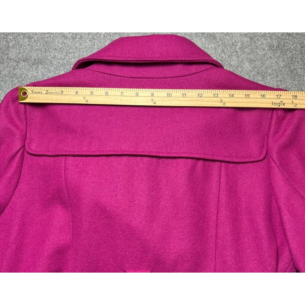 Green‎ With Envy Peacoat 1X Hot Pink Twee Barbiecore Coquette Mod Wool Blend - Picture 5 of 12